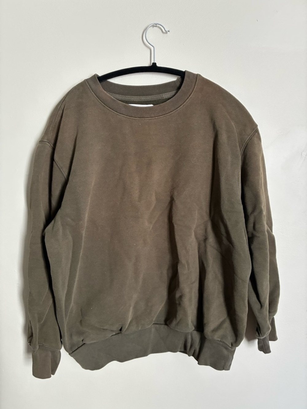 Classic Womens Crewneck Sweatshirt - Olive Brown